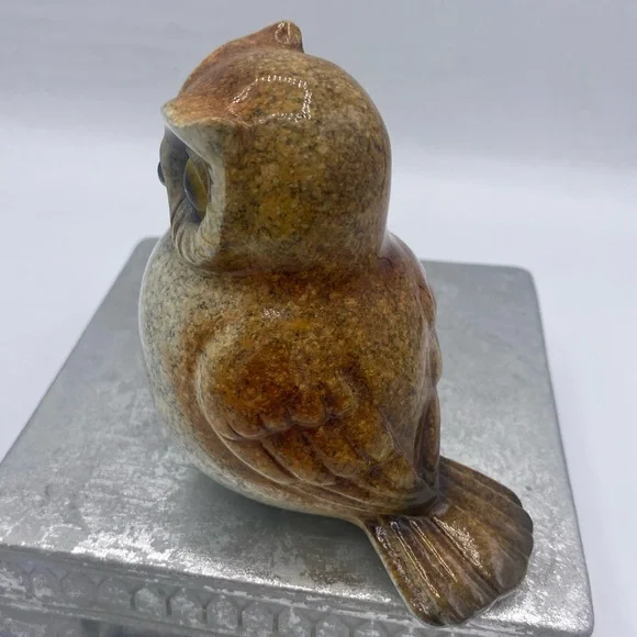 Vintage Otagiri Style Mother And Baby Owl Ceramic Figurines Charming MCM Decor - Picture 4 of 7